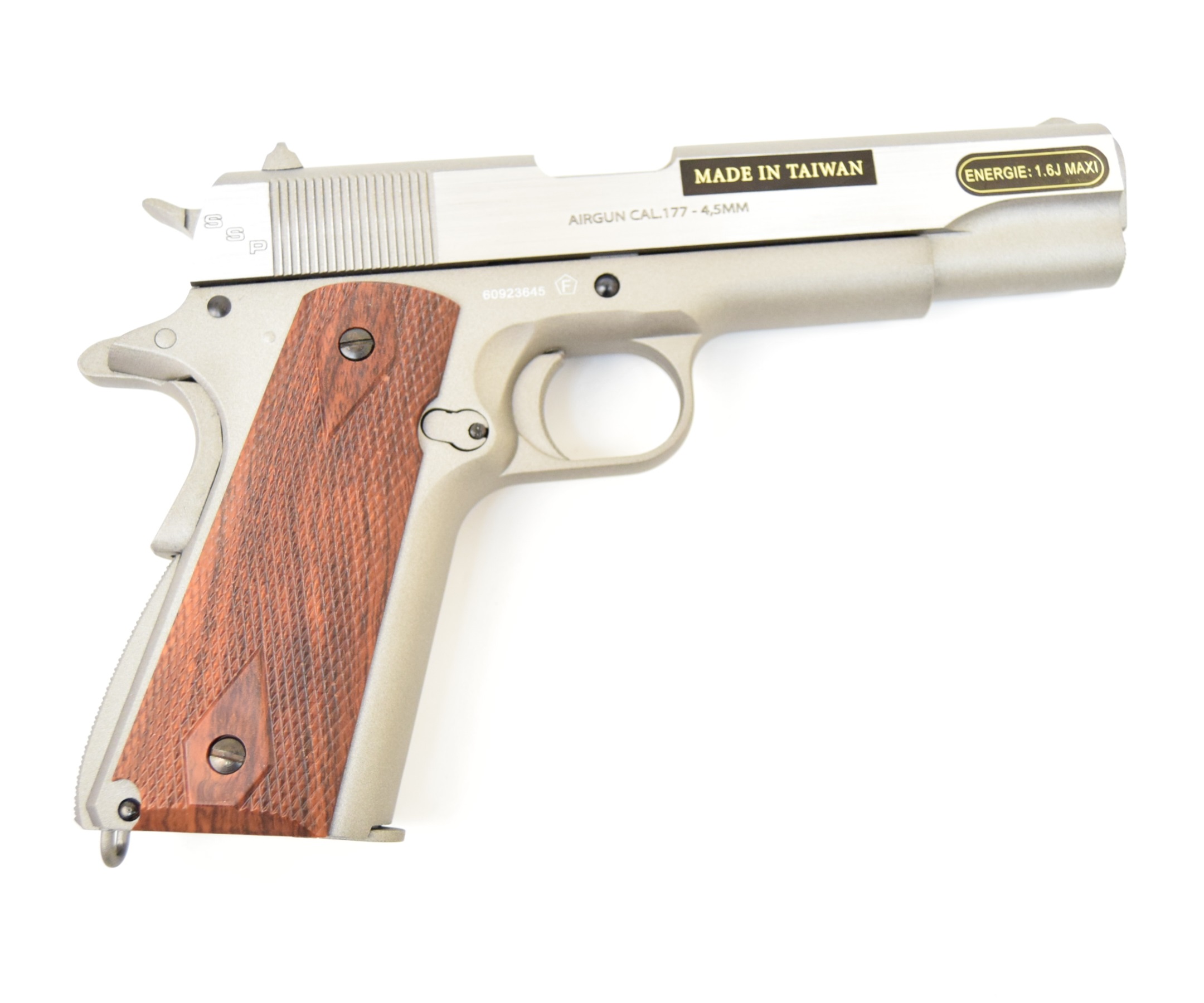 Пистолет SA1911SSP, к.4,5мм (blowback, мет.)