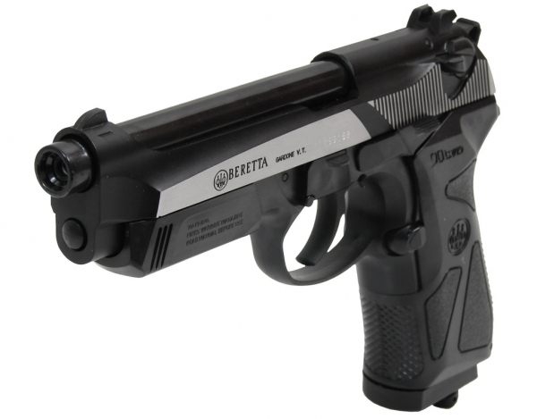 Пистолет пневматический 90Two Dark Ops, к.4,5мм (ник., черн.пласт.накл.)